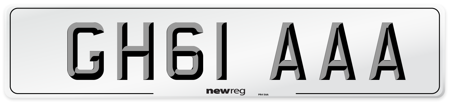 GH61 AAA Number Plate from New Reg
